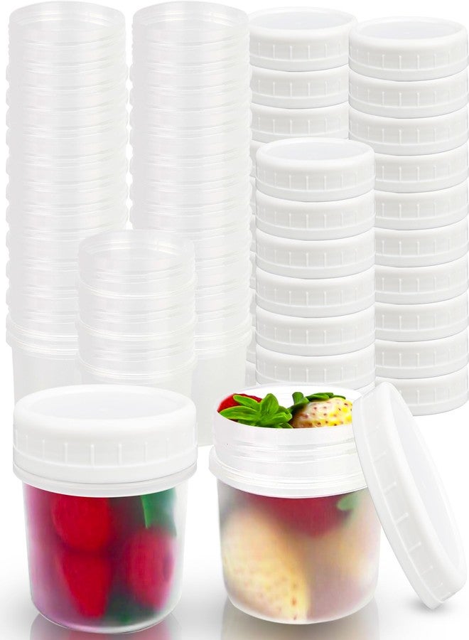 Conagel 30 Pack 5 oz Plastic Food Storage Containers with Screw Lids Small Reusable Freezer Containers Leak Proof Food Storage Jars for Fruit Cake Jam Ice Cream - Image 1
